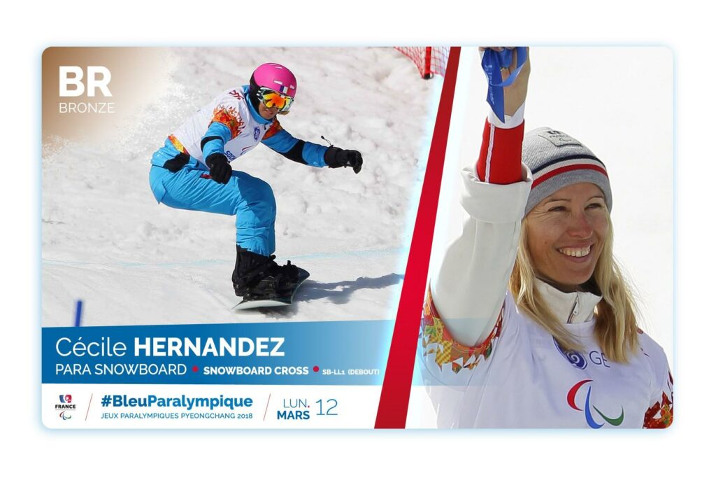 Médailles françaises Cécile Hernandez médaillée de bronze en snowboard cross