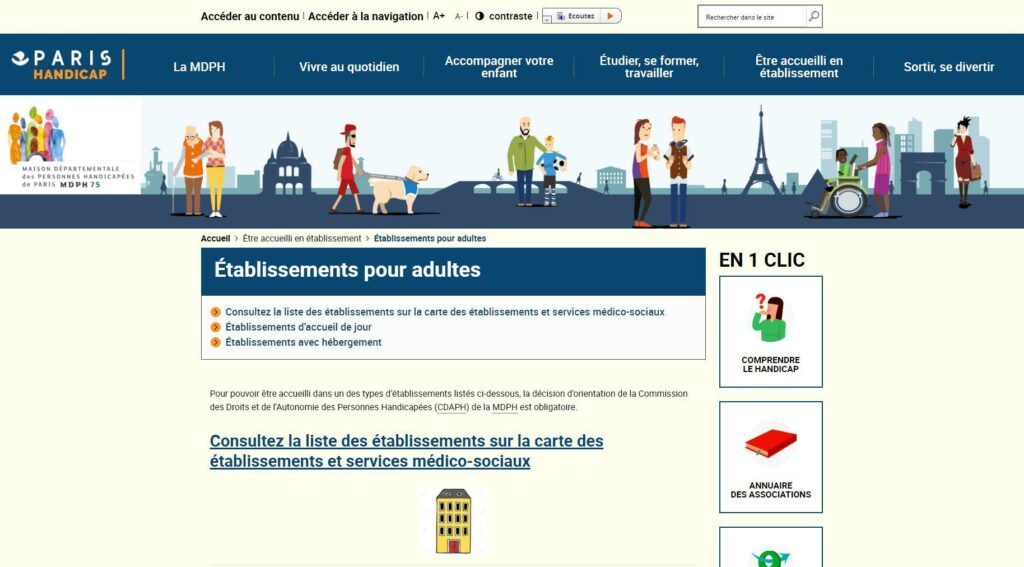 MDPH de paris un site de référence sur le handicap à Paris