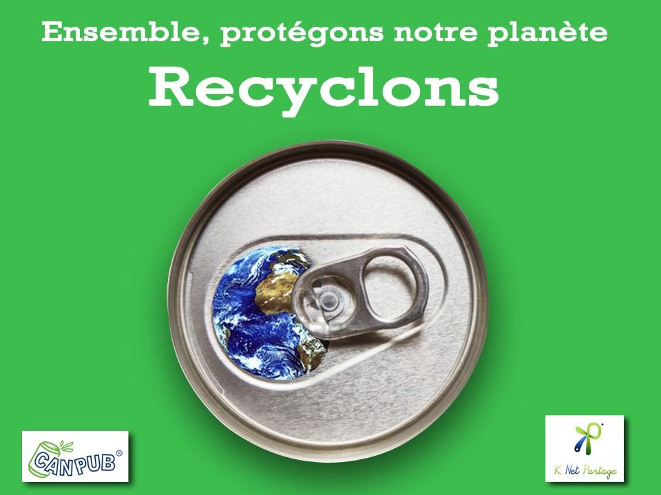 K Net partage oeuvre pour le recyclage solidaire.