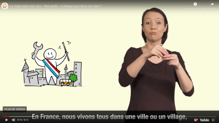 Le rôle du maire en français simplifié et en langue des signes