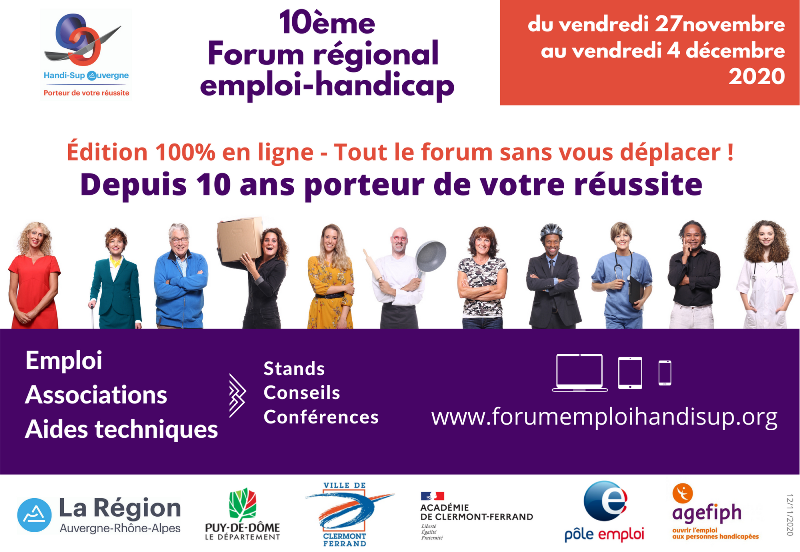 forum 100% en ligne avec Handi-Sup Auvergne