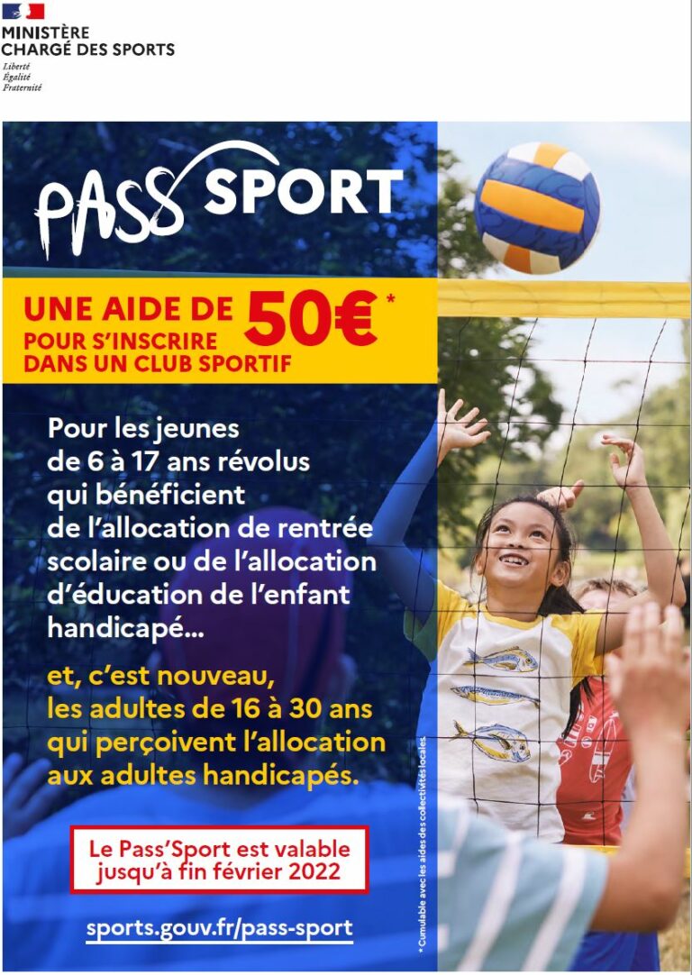 le pass'sport ouvert aux adultes handicapés