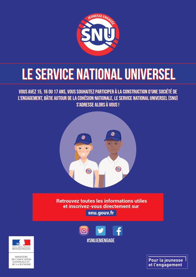 affiche du SNU service national universel