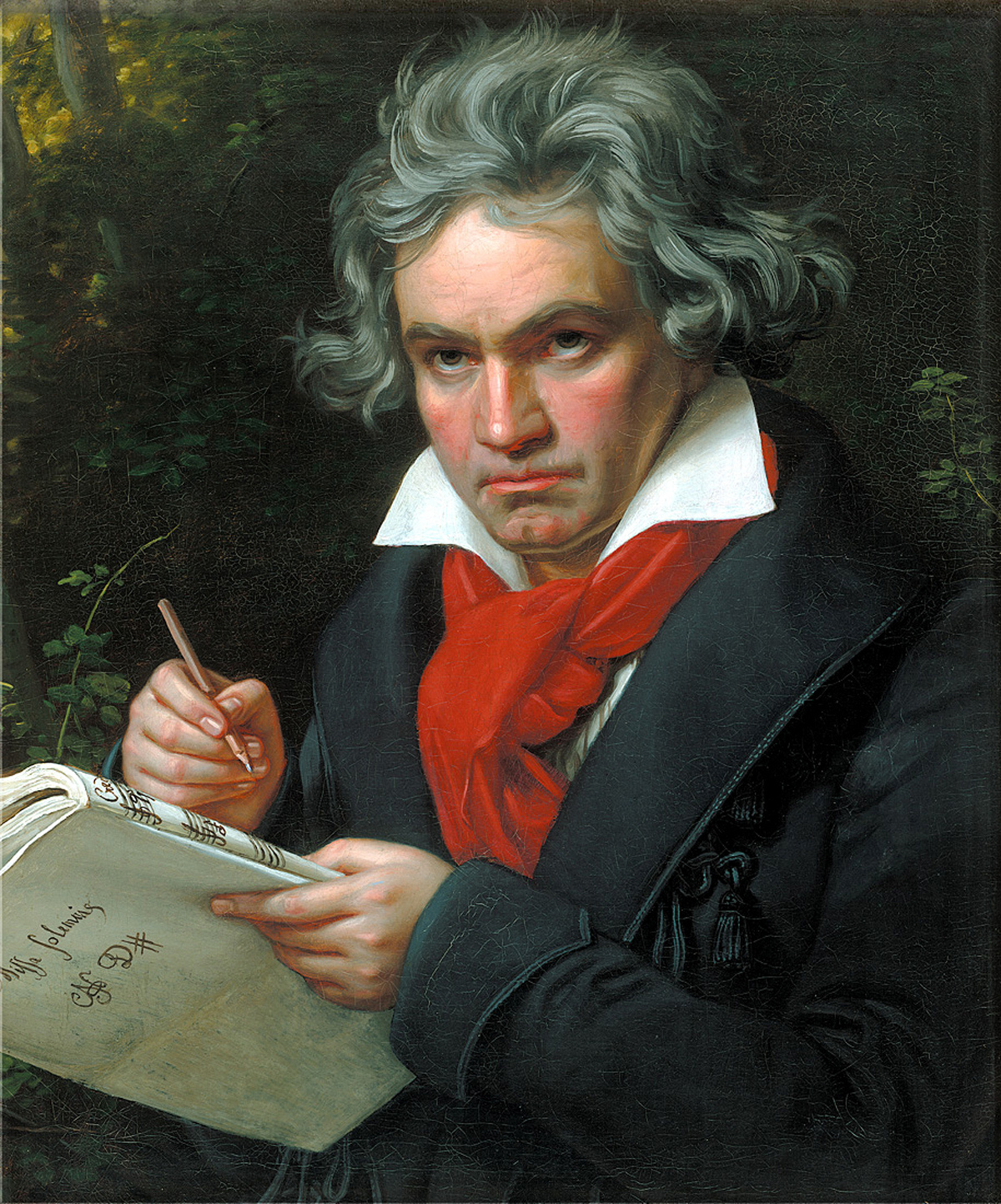 portrait en peinture de Ludwig van Beethoven 